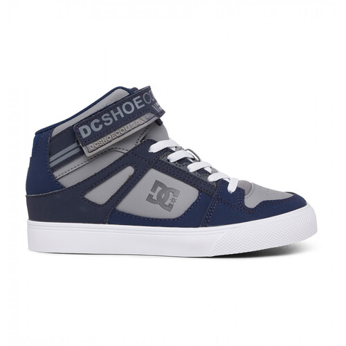 DC Youth Pure High Elastic Lace Velcro Navy/Grey [Size: US 11K]