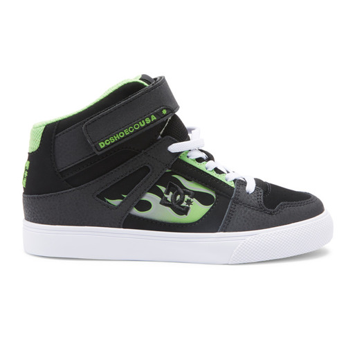 DC Youth Pure High Elastic Velcro Black/Grey/Black [Size: US 12K]