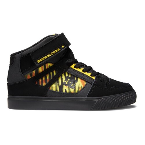 DC Youth Pure High Top EV Black/Yellow/Red [Size: US 11K]