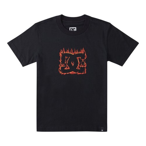 DC Youth Tee Fuego Logo Black [Size: Youth 10/Small]
