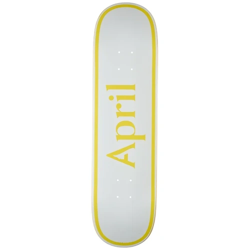 April Deck Twin OG Logo Yellow/White 8.5 Inch Width