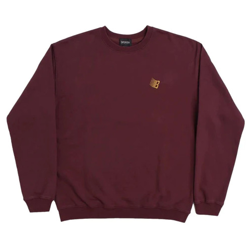 Bronze 56k Jumper Logo Crew Burguyndy [Size: Mens X Large]