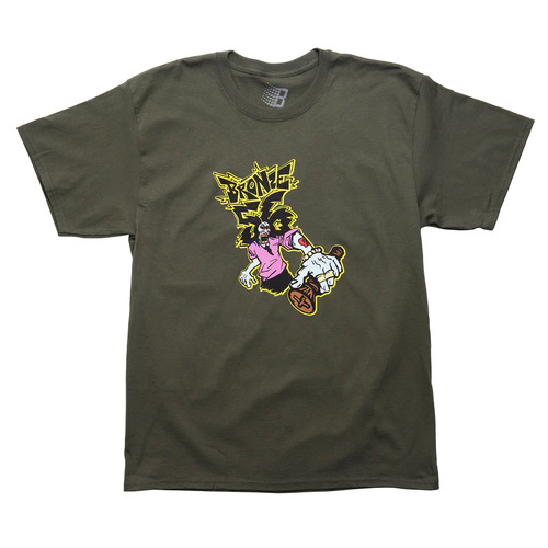 Bronze 56k Tee Drum And Ass Military Green [Size: Mens Medium]