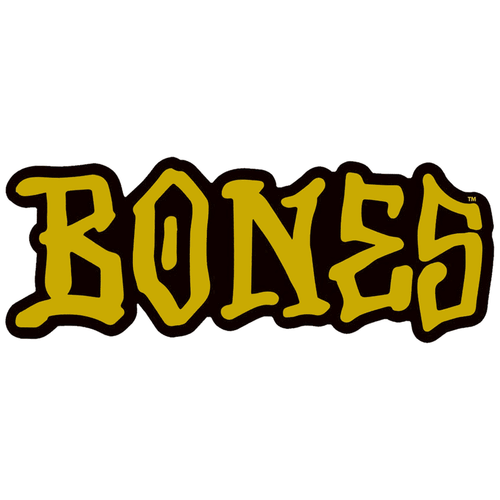 Bones Sticker Logo Black/Gold Letters
