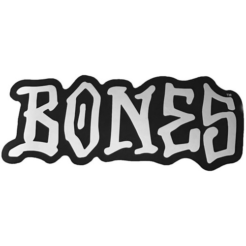 Bones Sticker Logo Black/Chrome Letters