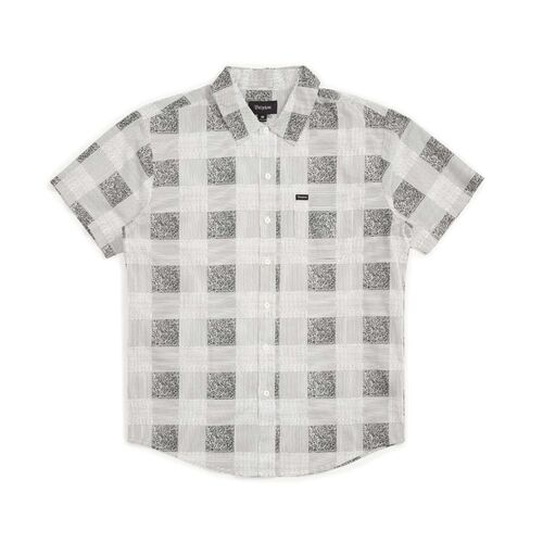 Brixton Shirt Charter Plaid White/Black [Size: Mens Medium]