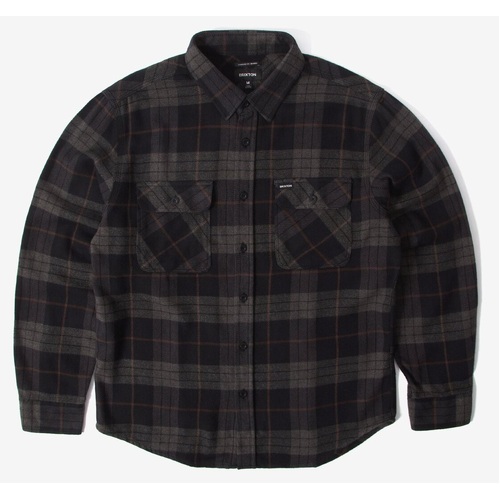 Brixton Shirt Bowery Flannel Black/Charcoal [Size: Mens Medium]