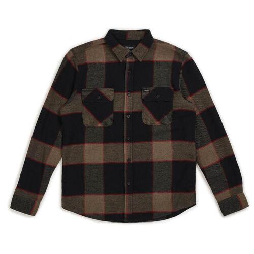 Brixton Shirt Bowery Flannel Heather Grey/Charcoal [Size: Mens Medium]