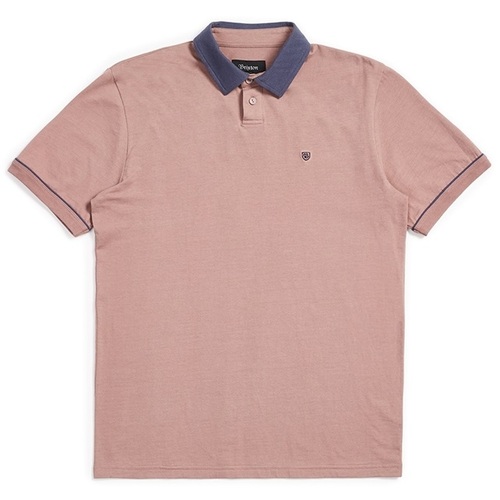 Brixton Tee Carlos Polo Mauve/Washed Navy [Size: Mens Medium]