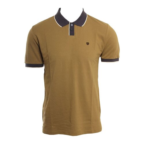 Brixton Tee Proper Polo Knit Olive/Washed Navy [Size: Mens Medium]