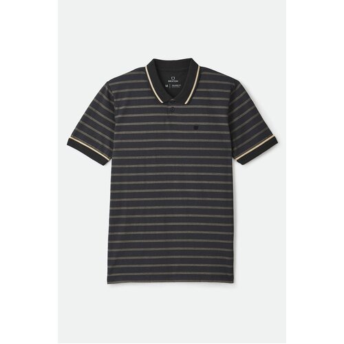 Brixton Tee Proper Polo Washed Black/Vanilla [Size: Mens Medium]