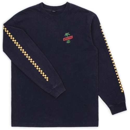 Brixton Tee L/S Tosh Navy [Size: Mens Large]