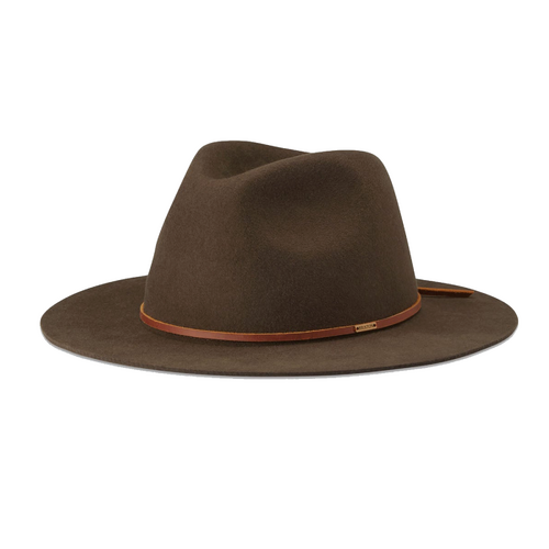 Brixton Hat Packable Wesley Fedora Brown [Size: Mens X Small]