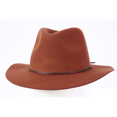 Brixton Hat Wesley Adjustable Fedora Caramel [Size: Mens X Small]