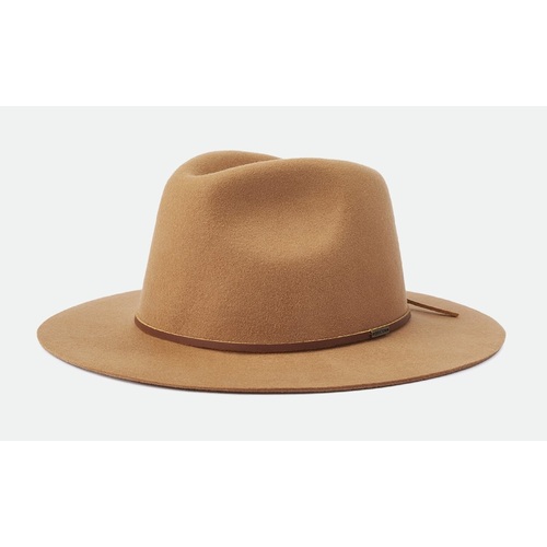 Brixton Hat Wesley Fedora Lion Brown [Size: Mens Small]
