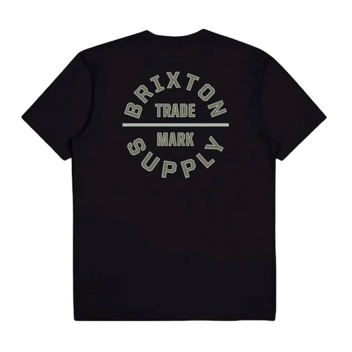 Brixton Tee Oath V Standard Black/Olive Surplus/Mineral Grey [Size: Mens Medium]