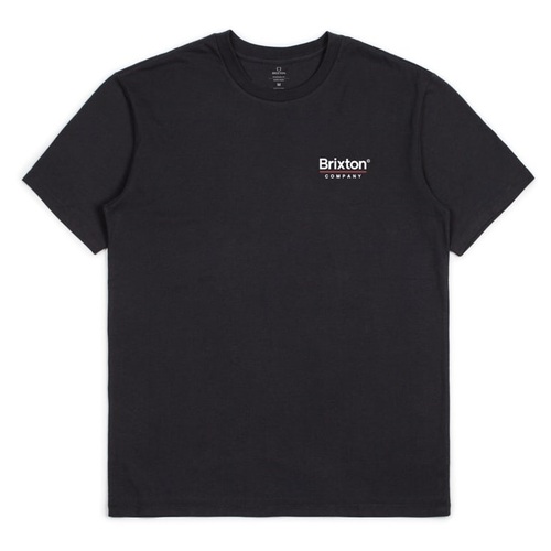 Brixton Tee Palmer Line Worn Wash Black [Size: Mens Medium]