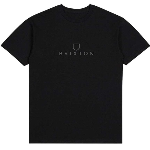 Brixton Tee Alpha Thread Black/Grey [Size: Mens Medium]