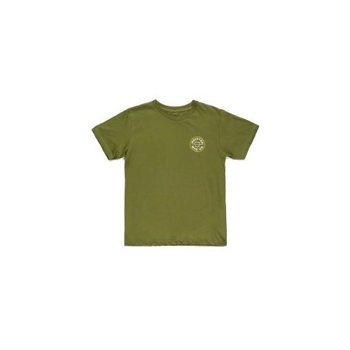 Brixton Youth Tee Crest Military Green [Size: Youth 12/Medium]