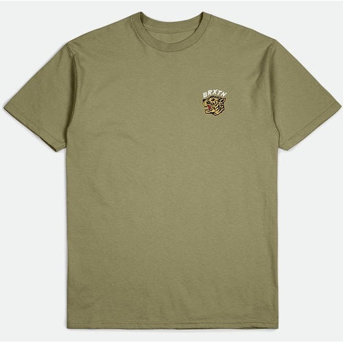 Brixton Tee Kit Standard Military Olive Worn Wash [Size: Mens Medium]