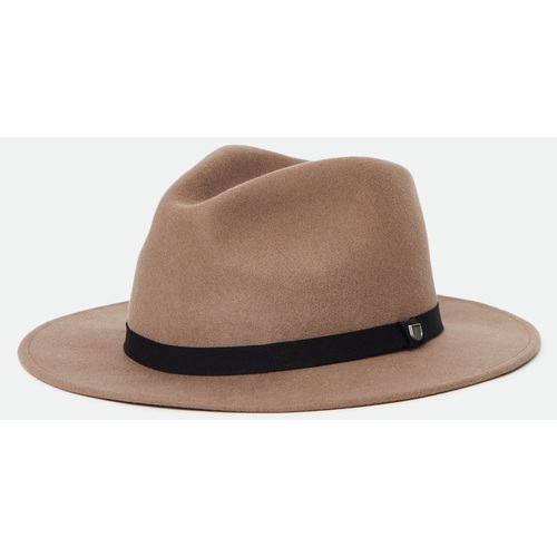 Brixton Hat Messer Packable Fedora Twig [Size: Mens Small]