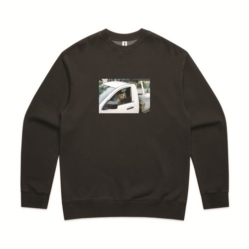Boardstore Jumper x Cody McMillan Good Boy Crew Faded Black [Size: Mens Small] [Colour: Black]