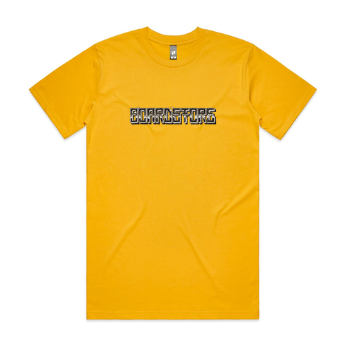 Boardstore Tee x Bleak Outlook Mono-Chrome Logo Yellow [Size: Mens Small]