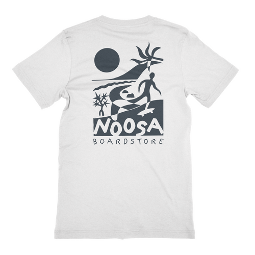 Boardstore Tee Noosa Tea Tree White/Black [Size: Mens Small]