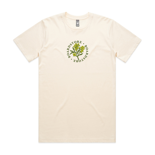 Boardstore Tee QLD Flower Natural [Size: Mens Small]