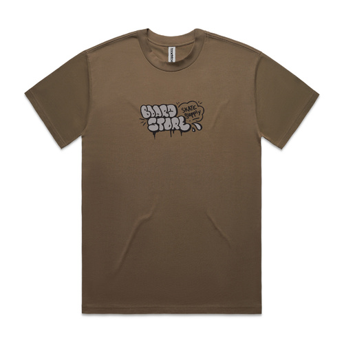 Boardstore Tee Throwie Brown/Grey [Size: Mens Small] [Colour: Brown]
