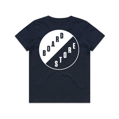 Boardstore Youth Tee Halfsies Navy/White [Size: Youth 2]