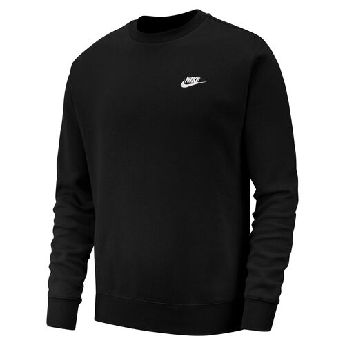 Nike Jumper Crew Club Fleece Black/White [Size: Mens Small]