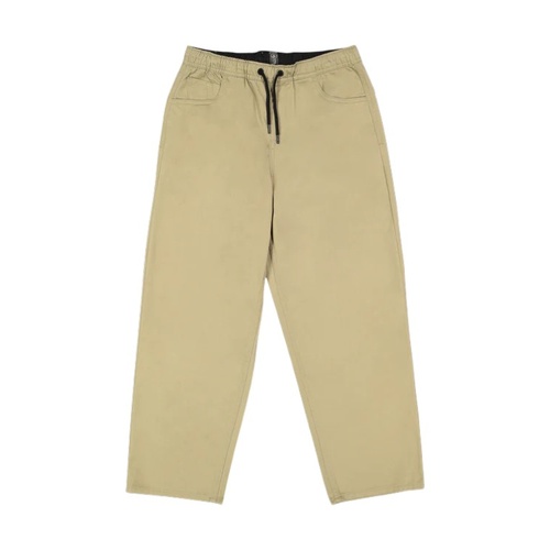Volcom Youth Pants Freazy Elastic Waist Khaki [Size: Youth 10] [Colour: Brown]