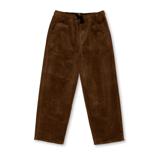 Volcom Youth Pants Elastic Waist Outer Spaced Burro Brown [Size: Youth 10]