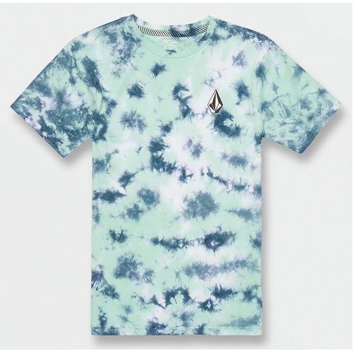 Volcom Youth Tee Iconic Stone Dye Temple Teal [Size: Youth 8]