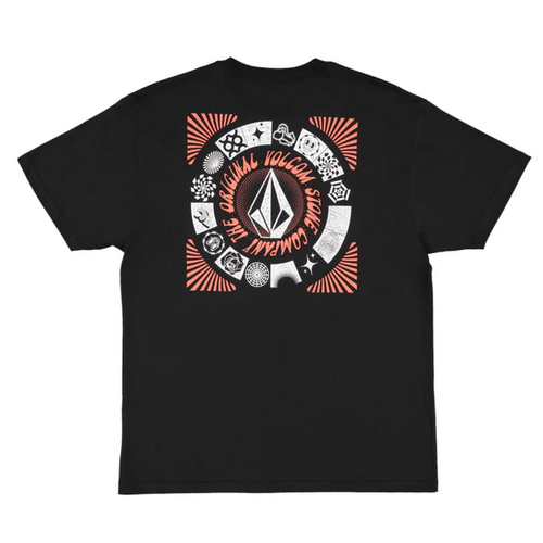 Volcom Youth Tee Round Out Black [Size: Youth 8] [Colour: Black]