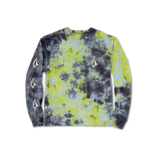 Volcom Youth Tee L/S Lime Tie Dye [Size: Youth 12/Medium]