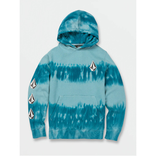Volcom Youth Jumper Iconic Stone Plus Pull Over Coastal Blue Tie Dye [Size: Youth 14]