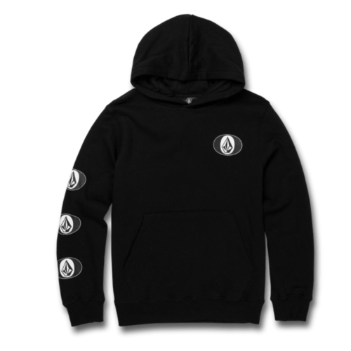 Volcom Youth Jumper Hood Stone Stack Black [Size: Youth 8/XSmall]