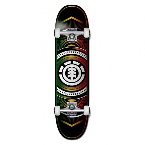 Element Complete Hatched Rasta 7.75