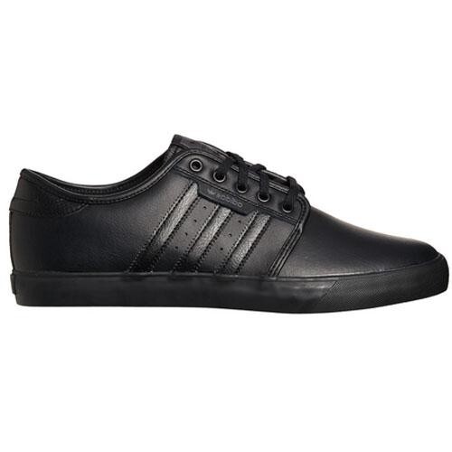 Adidas Seeley Leather Black/Black/Black [Size: Mens US 13 / UK 12]