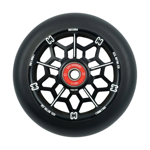 Core Wheel HEX HOLLOW Stunt 110mm - Black (Single Wheel)