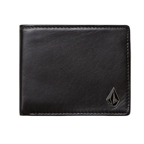 Volcom Wallet Single Stone Leather Black