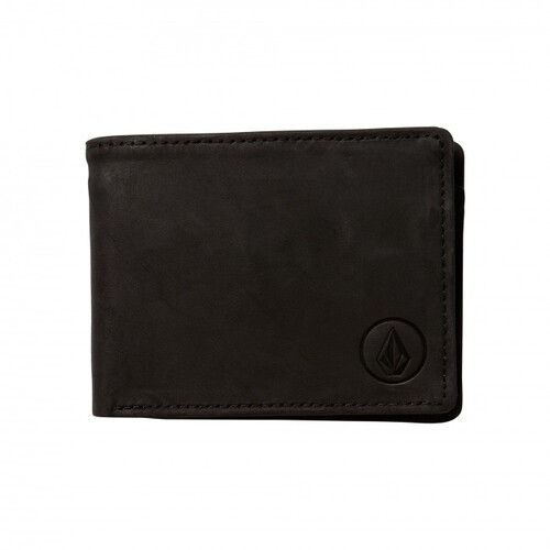 Volcom Wallet Minor Stone Leather Black