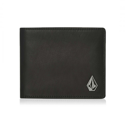 Volcom Wallet Leather Single Stone Black