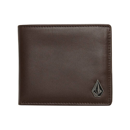 Volcom Wallet Leather Single Stone Brown