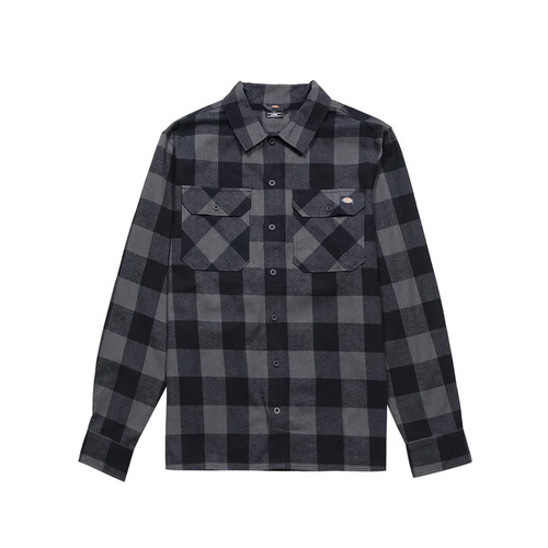 Dickies Shirt Sacramento Flannel Charcoal [Size: Mens Medium]