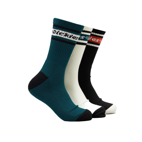 Dickies Socks Madison Heights 3pk Black/Natural/Dark Lincoln Green US 6-12