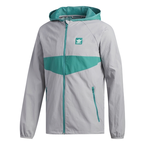 Adidas Jacket Dekum Packable Light Granite/Active Green [Size: Mens Medium]