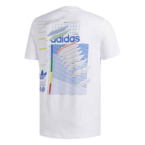Adidas Tee Dodson White/Blue/Green/Red [Size: Mens Small]